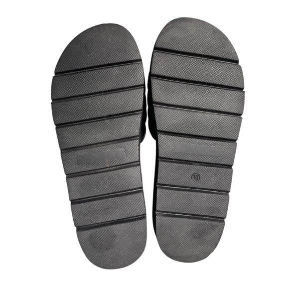 Seychelles Womens Sz 10 Vibe Check Leather Slip On Black Platform Puffer Sandals - Picture 7 of 10